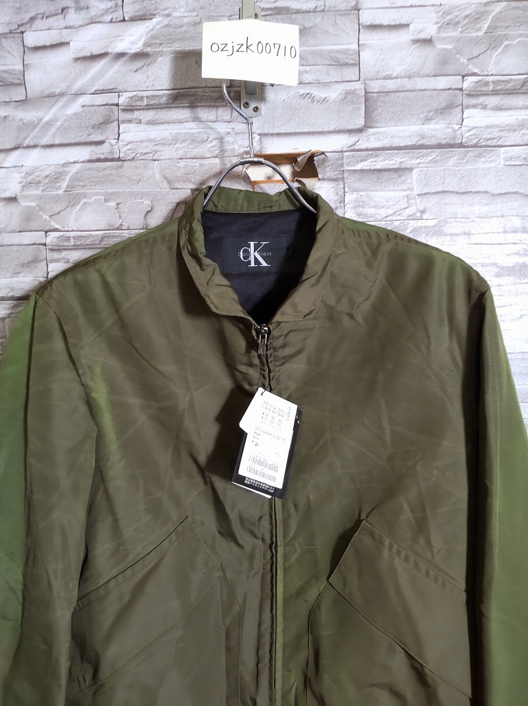 men's J626 vintage 90s デッドストック Calvin klein カルバンクライン ナイロン ジャケット M カーキ _画像1