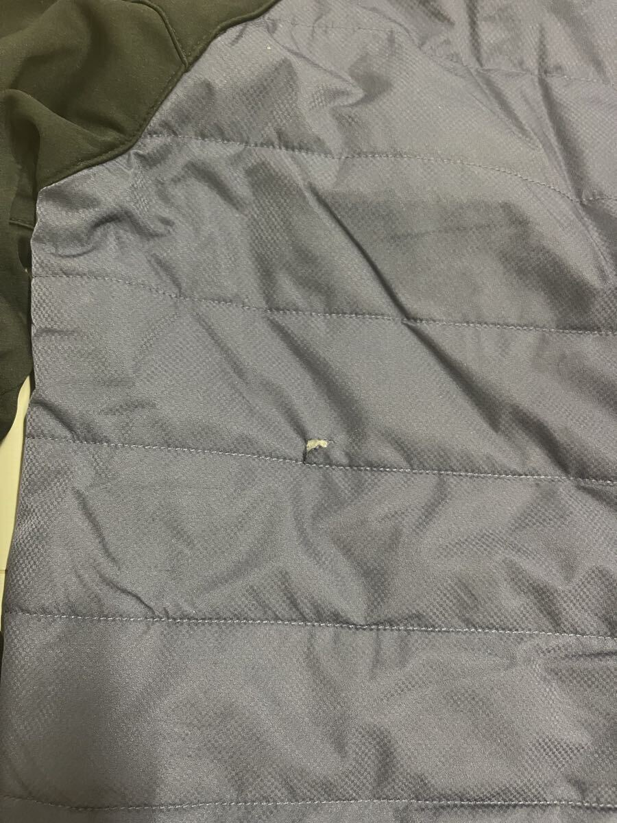 古着 傷 破れ 染みありバートル ヒータージャケット 3220 サーモクラフトフーディ 色 ジェットパープル サイズM_画像4