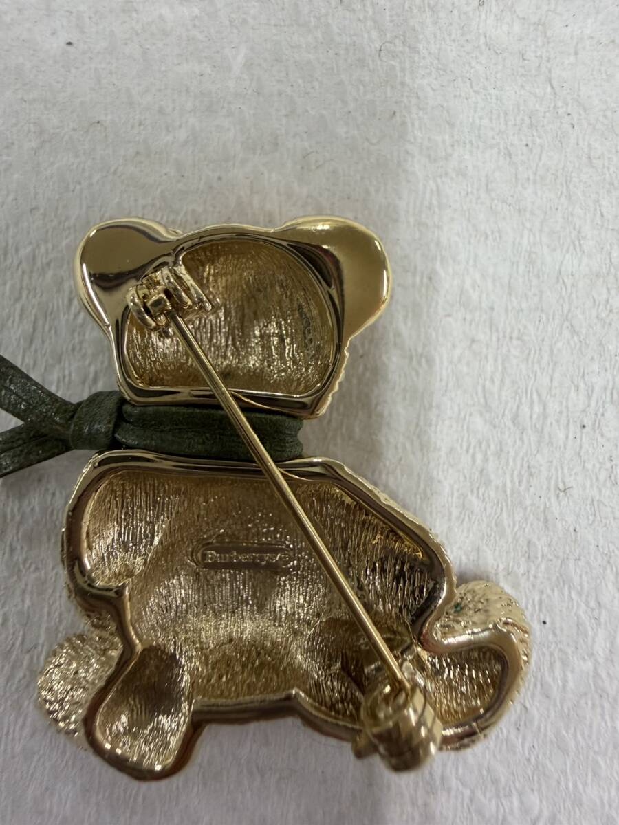 BURBERRYS/バーバリー　 テディベア ブローチ 　ゴールド 　　_画像2