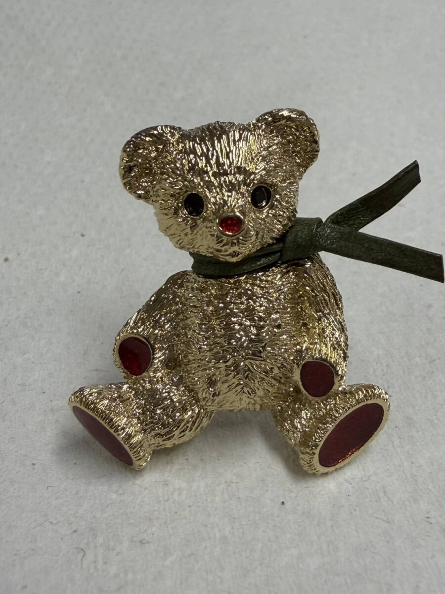 BURBERRYS/バーバリー　 テディベア ブローチ 　ゴールド 　　_画像1