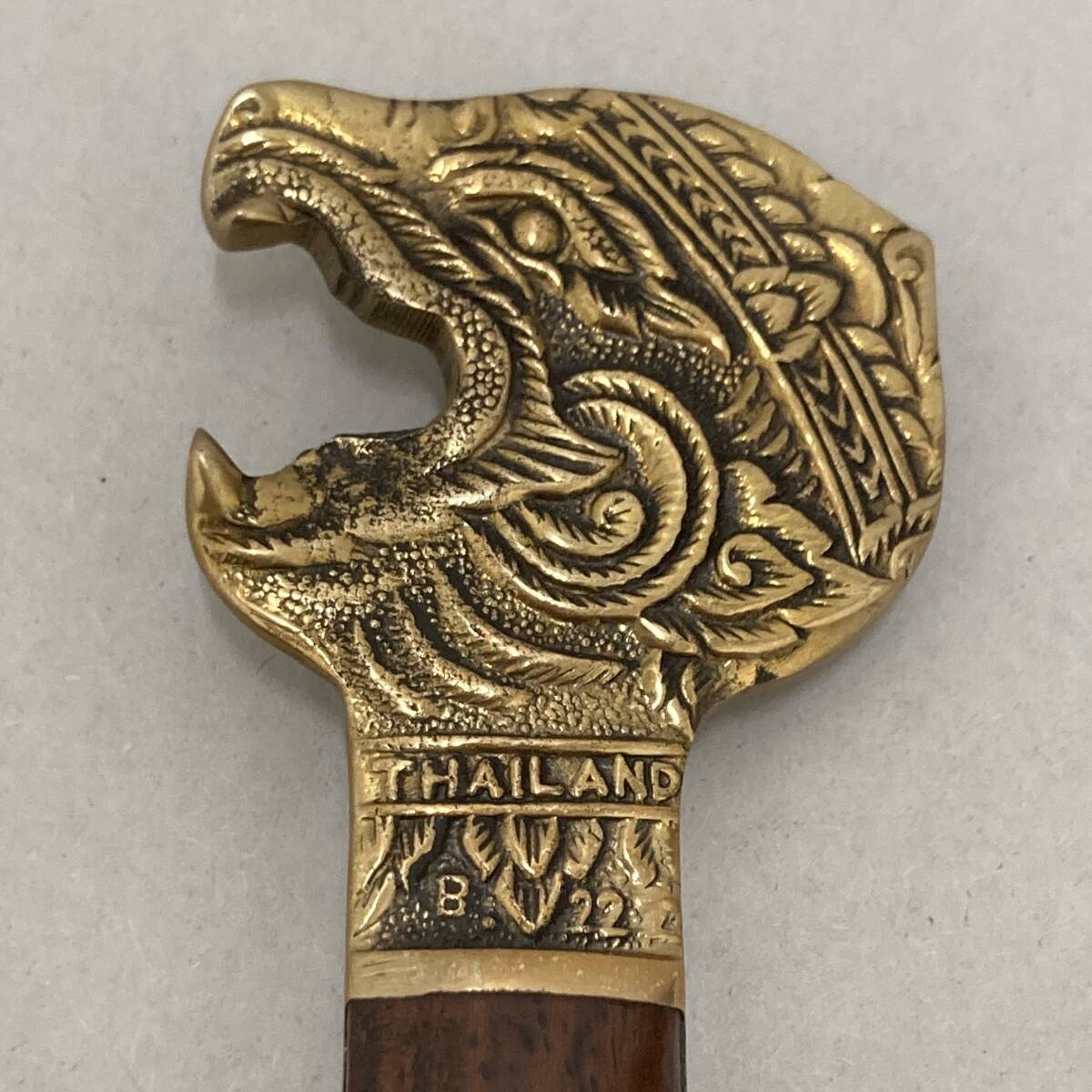 【現状品】ペーパーナイフ THAILAND NICKEL BRONZ B 22 / タイ ニッケル ブロンズ ゴールドカラー コレクション_画像3