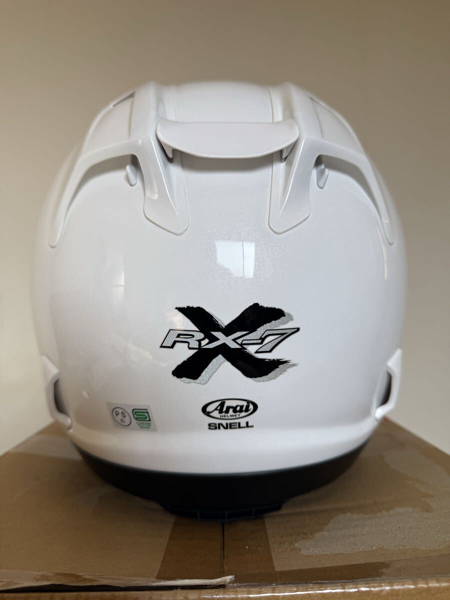 【美品】Arai アライ RX-7X グラスホワイト Lサイズ 59/60CM ミラーシールド付き_画像5