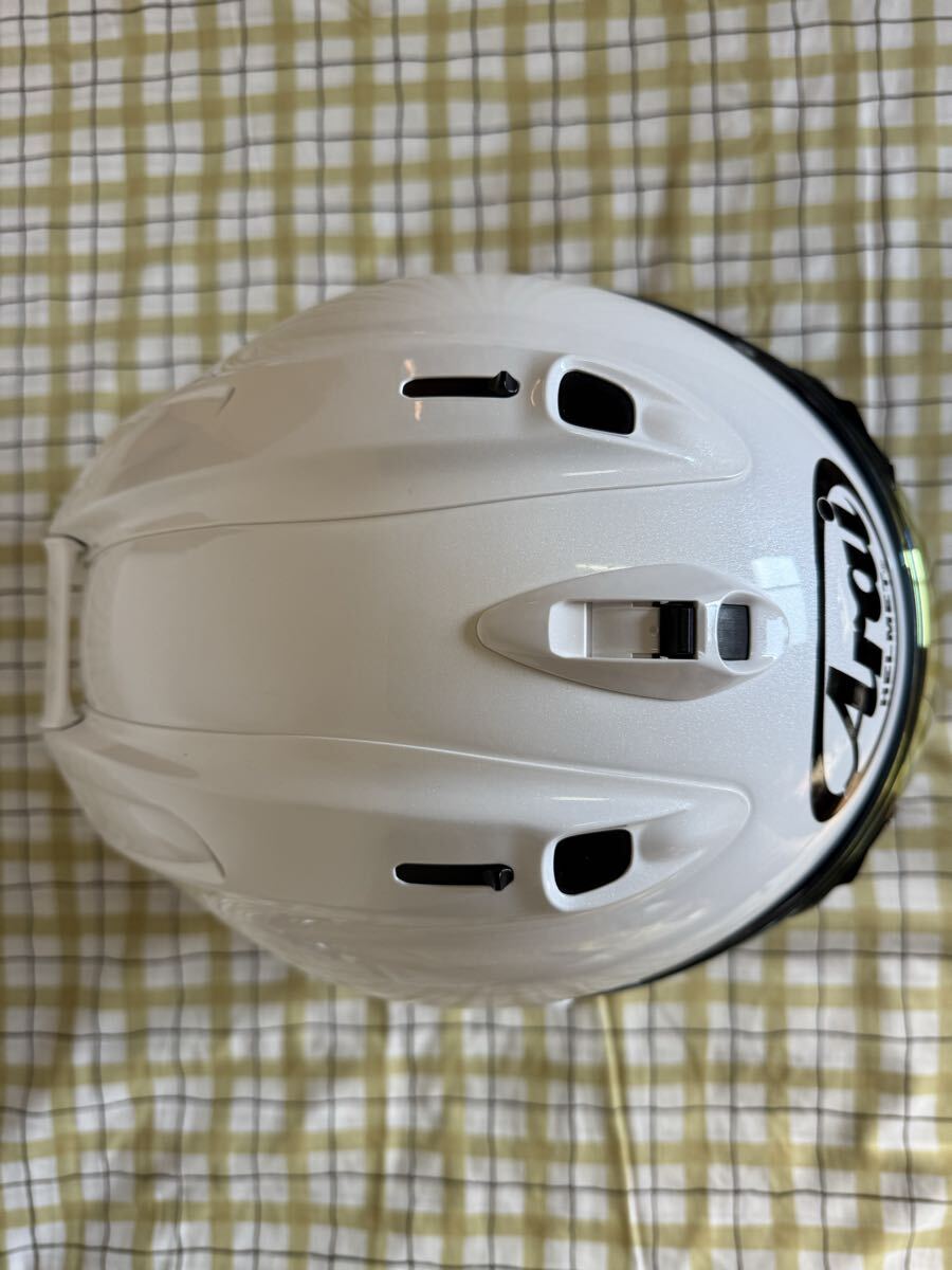 【美品】Arai アライ RX-7X グラスホワイト Lサイズ 59/60CM ミラーシールド付き_画像6