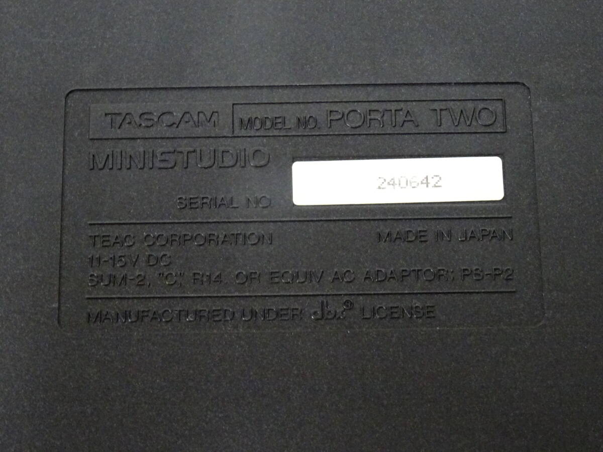 【通電のみ確認/ジャンク品】MU-454◆TASCAM タスカム MINISTUDIO PORTA TWO 中古品_画像4