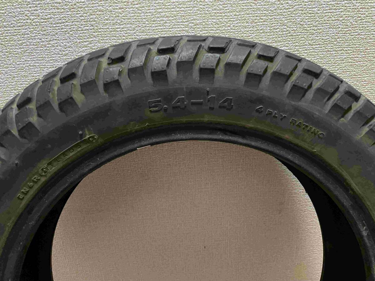 ブリヂストン　レクタングル　5.4-14　ジャンク　山無し　ひび割れ　当時もの　バンバン125　フロントタイヤ_画像5