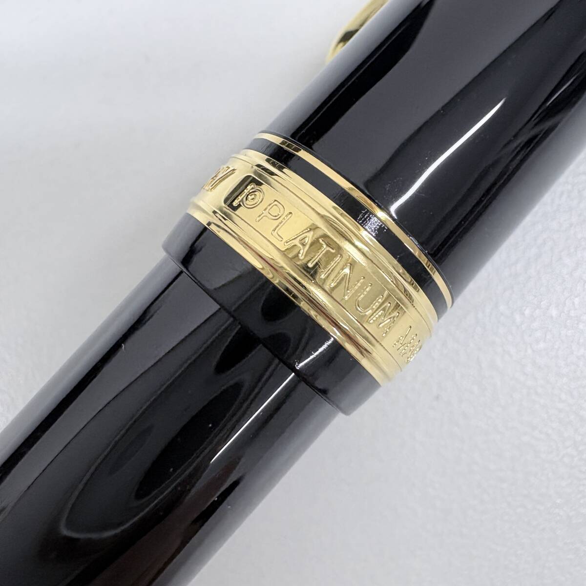 ▲【PLATINUM/プラチナ】万年筆 CENTURY/センチュリー 3776 ブラック ペン先14K刻印有り 箱/インク付き 保管品 ブランド 筆記具★4079_画像5