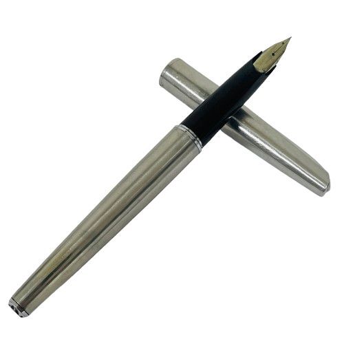 ♪【PLATINUM/プラチナ】万年筆 シルバーカラー ペン先 18KWG ホワイトゴールド★16810_画像1