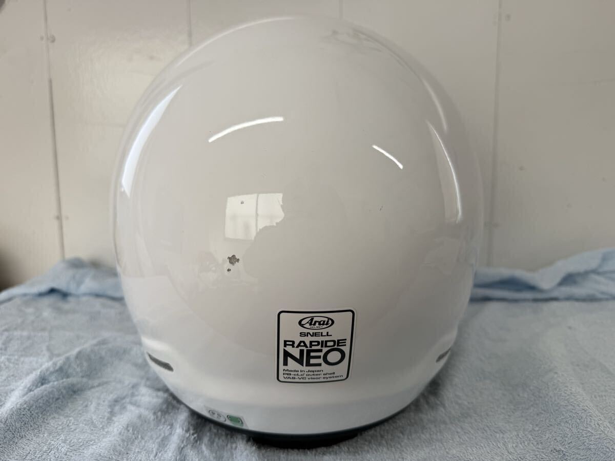 アライ　ラパイドネオ　ホワイト　Lサイズ　フルフェイス_画像5