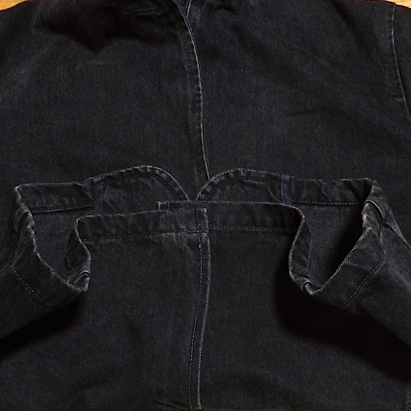 Spick&Span デザイン テーラード ブレザー デニム ジャケット ハーフ ドレスジャケット ユーズド加工 インディゴ 黒 ブラック F S ~ M 美品_画像8