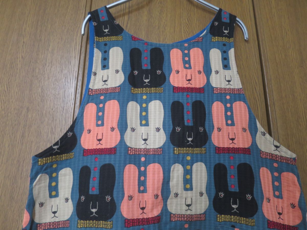 マタノアツコ ウサギ柄エプロン_画像2