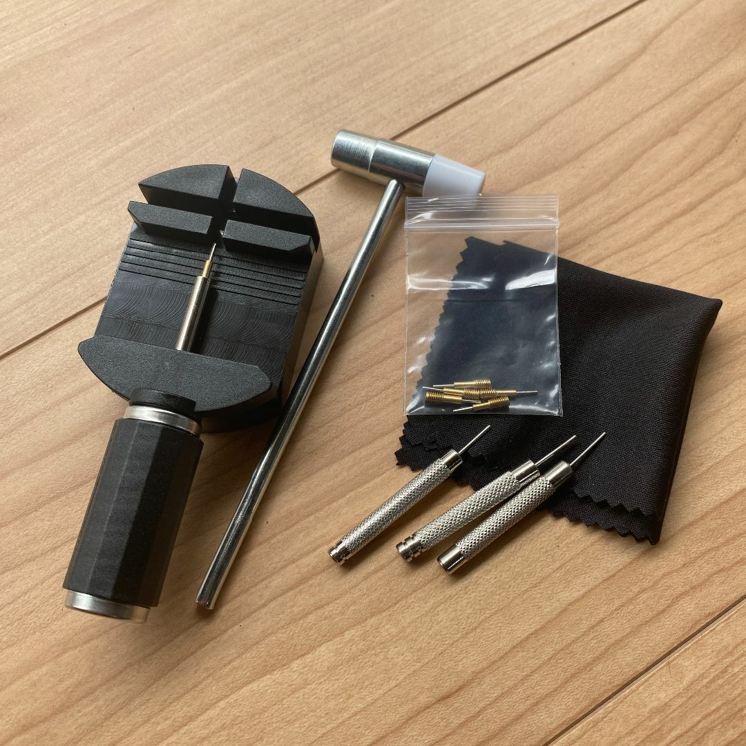 腕時計 ベルト 調整 工具セット サイズ こまはずし メタルピン 交換 修理 ベルト 長さ調整 ウォッチ_画像5