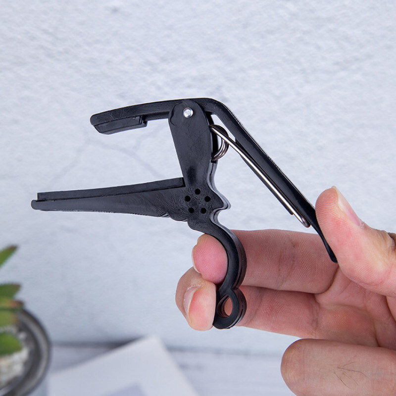  каподастр гитара электрогитара акустический akogi вилка Classic укулеле фламенко одним движением spring тип фиксация черный чёрный 