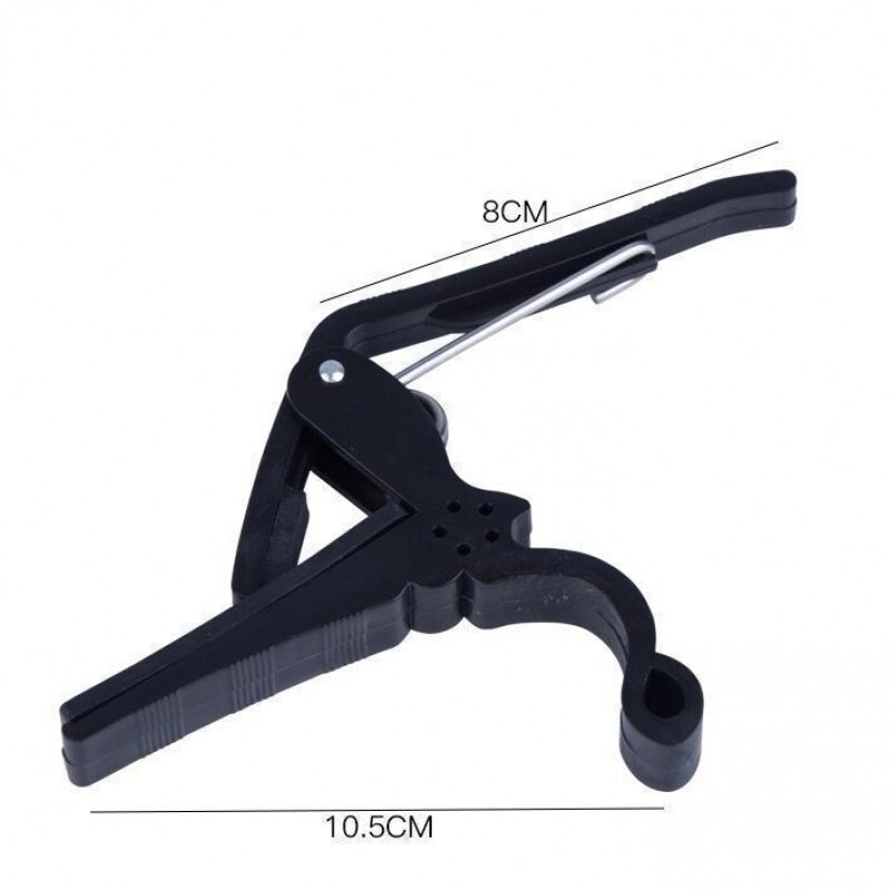  каподастр гитара электрогитара акустический akogi вилка Classic укулеле фламенко одним движением spring тип фиксация черный чёрный 