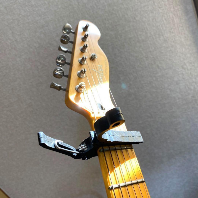  каподастр гитара электрогитара акустический akogi вилка Classic укулеле фламенко одним движением spring тип фиксация черный чёрный 