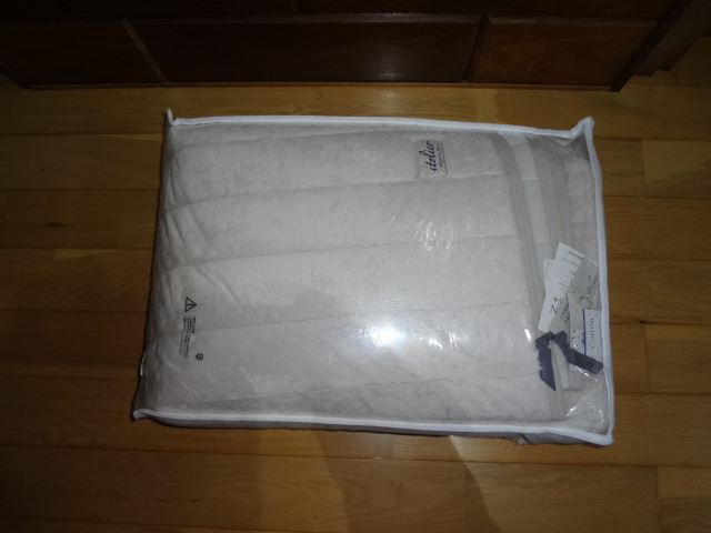 未使用新品 西川産業コットンニットパッドシーツ イトリエ itolie ダブル ベージュ _画像1