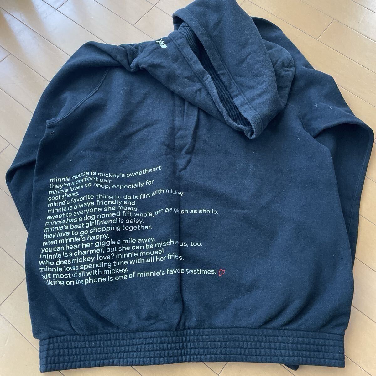 Roen×Disney スウェットパーカー　ブラック　サイズ48 _画像4