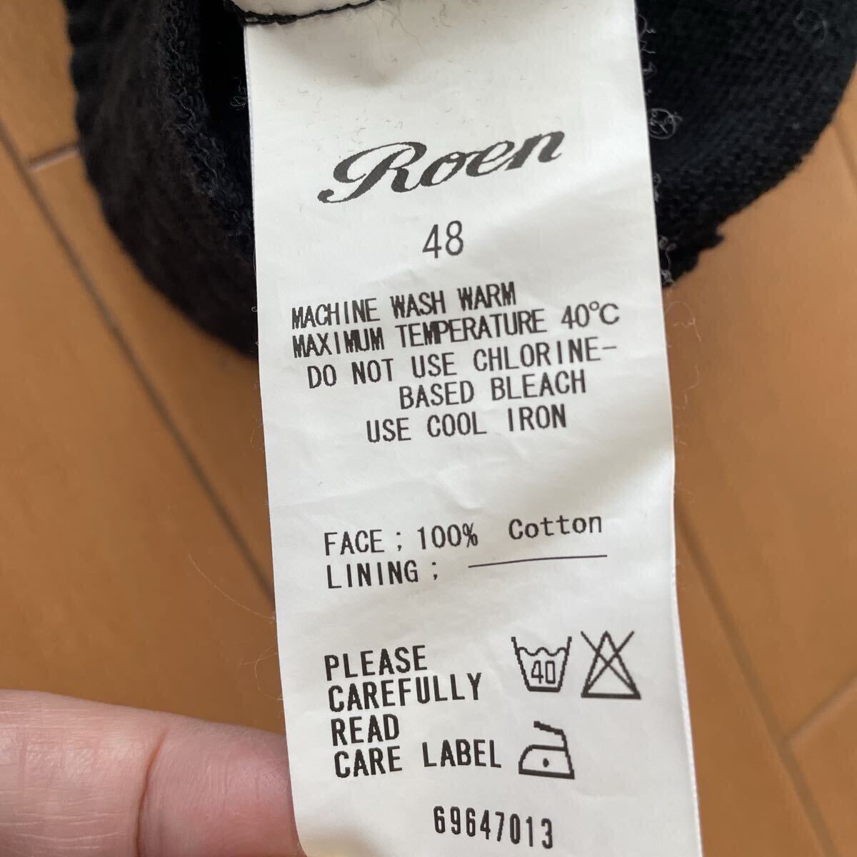 Roen×Disney スウェットパーカー ブラック サイズ48②_画像4