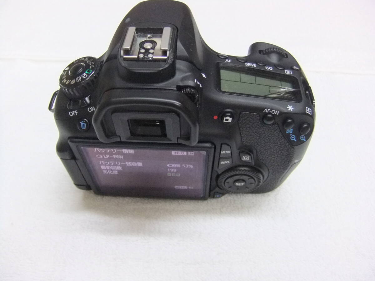 く93D 2010年発売 CANON キャノン EOS 60D ボディ 1800万画素 動作確認済 わけあり_画像7