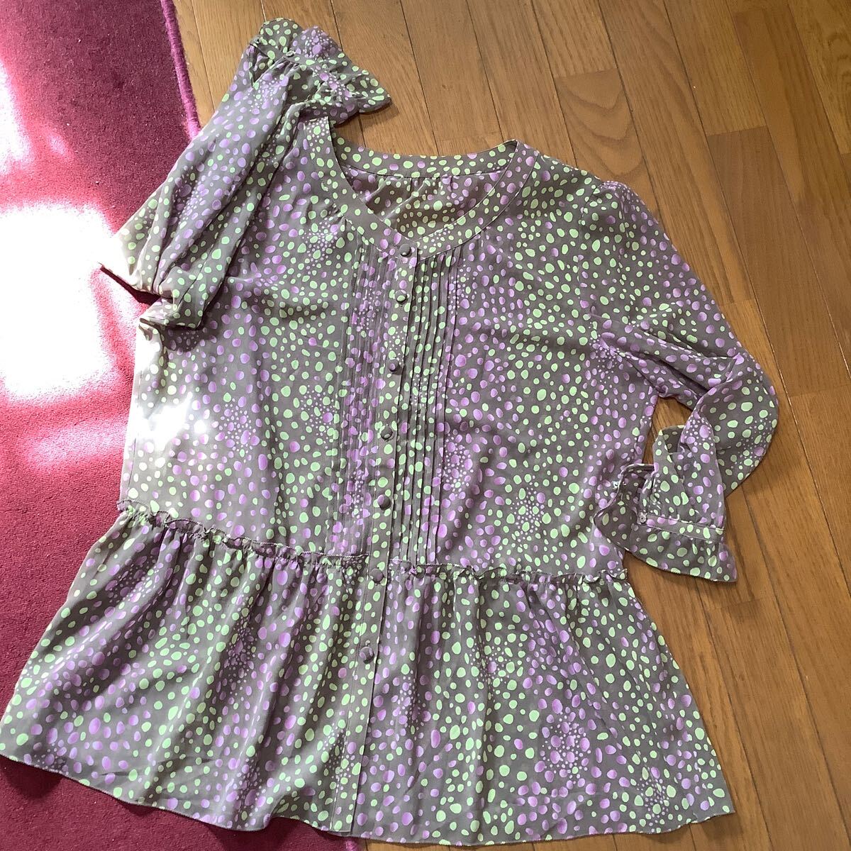 トーベル長袖ブラウス　 ワンピース　13サイズ　レディース　日本製　着丈約71cm 胸幅約54cm 未使用　送料230円_画像1