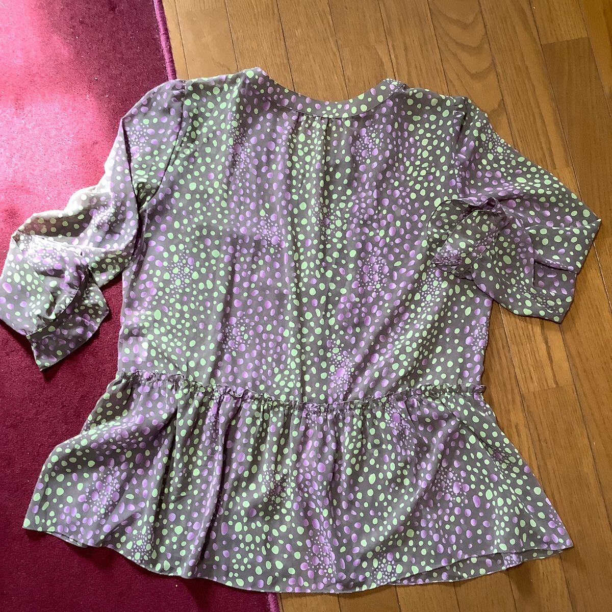 トーベル長袖ブラウス　 ワンピース　13サイズ　レディース　日本製　着丈約71cm 胸幅約54cm 未使用　送料230円_画像4