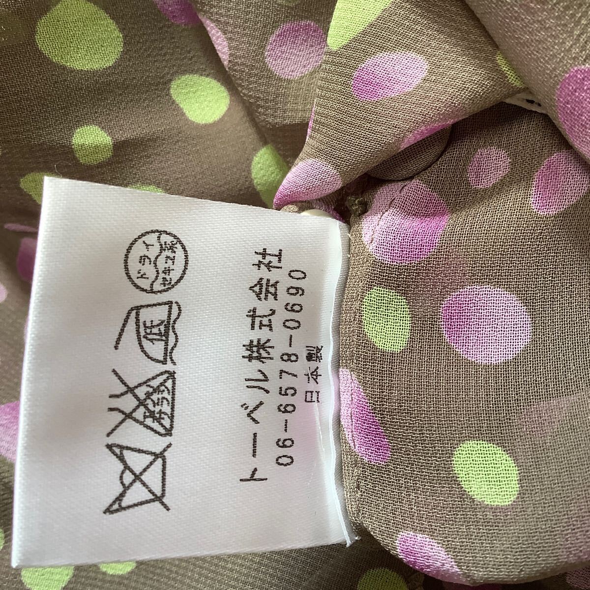 トーベル長袖ブラウス　 ワンピース　13サイズ　レディース　日本製　着丈約71cm 胸幅約54cm 未使用　送料230円_画像6