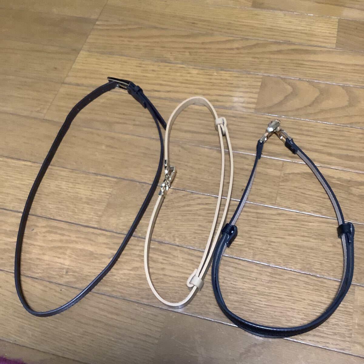 細いベルトレディース　黒，茶色，ベージュ色　幅約1~1、2cm 保管品　送料230円_画像3