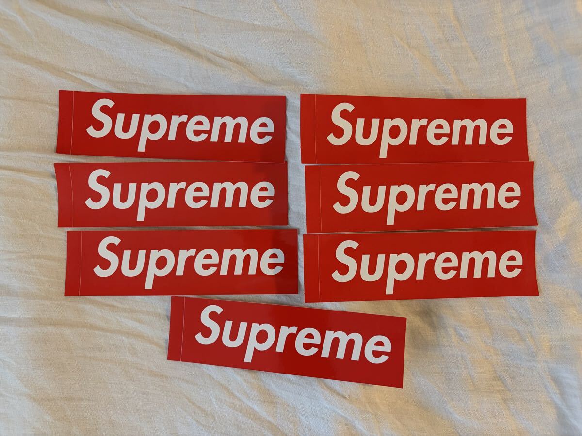 supreme シール 7枚 ステッカー シュプリーム ボックスロゴ 赤 BOXロゴ BOXLOGO sticker レッド_画像1