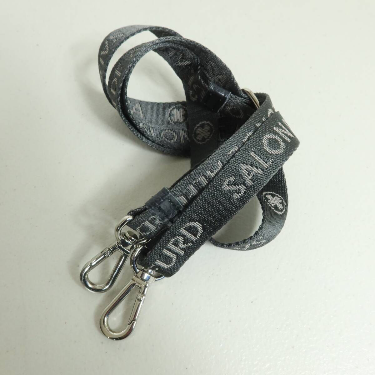 SALON DE ALFURD★ ショルダーストラップ 付け替え バッグ用 ショルダーベルト ロゴ グレー系 *k4483_画像1