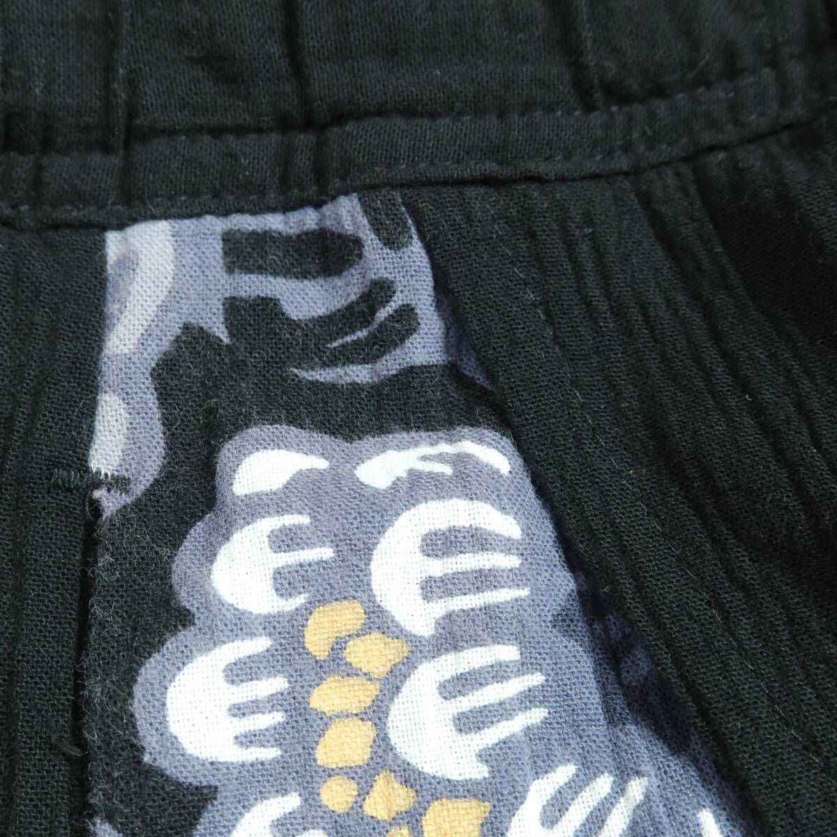 【美品】SOUSOU ソウソウ★高島縮 手柄寛衣下 イージーパンツ 黒系 サイズSS z16392_画像7