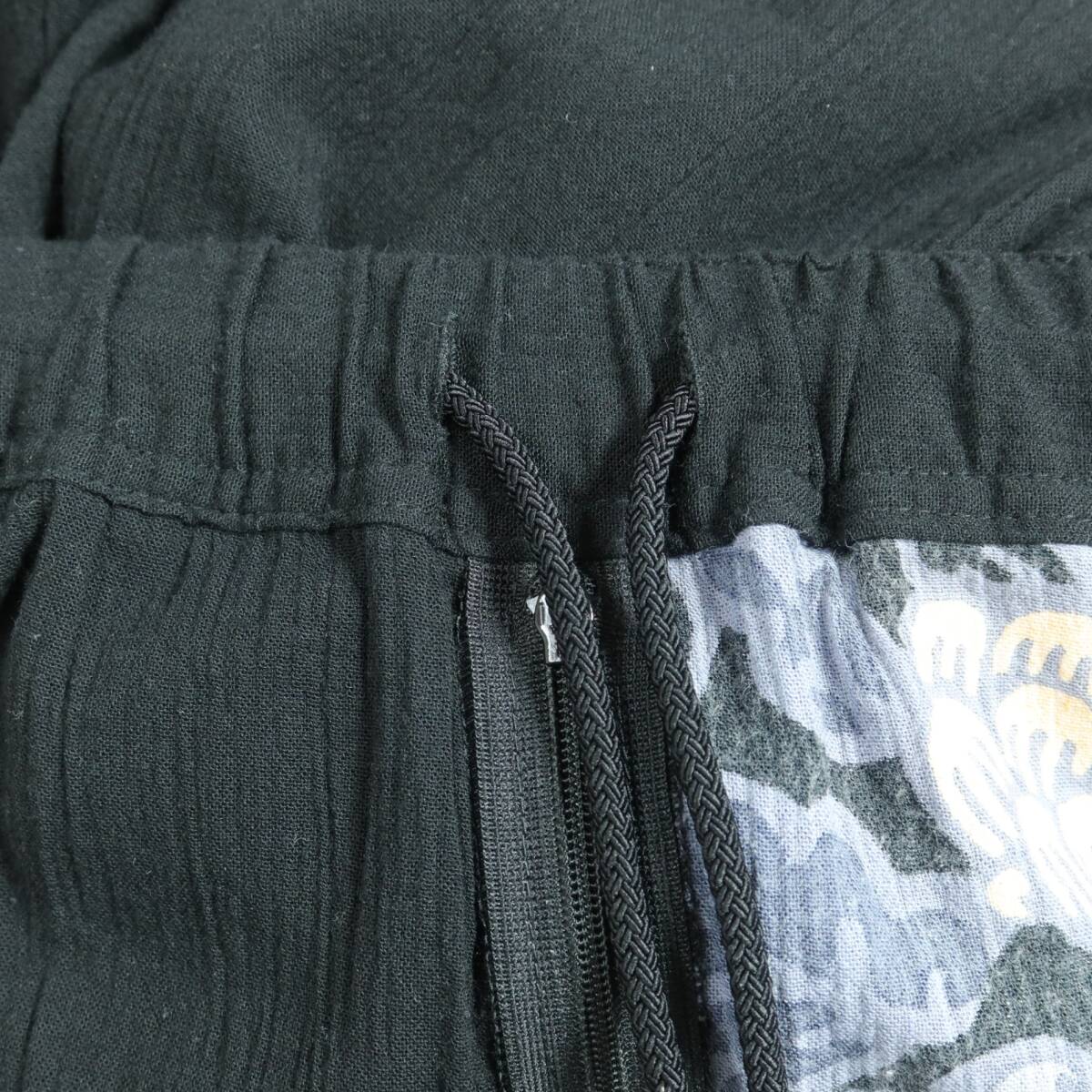 【美品】SOUSOU ソウソウ★高島縮 手柄寛衣下 イージーパンツ 黒系 サイズSS z16392_画像10