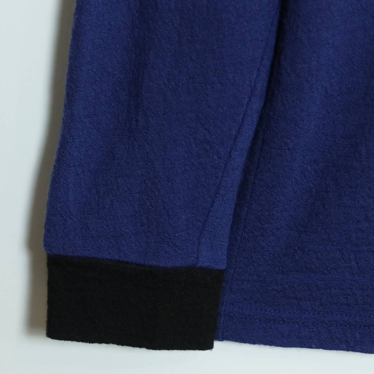 SOU・SOUソウソウ★カットソー ウォッシャブルウール ツイストタートル L/S サイズS 群青色 z16429_画像4
