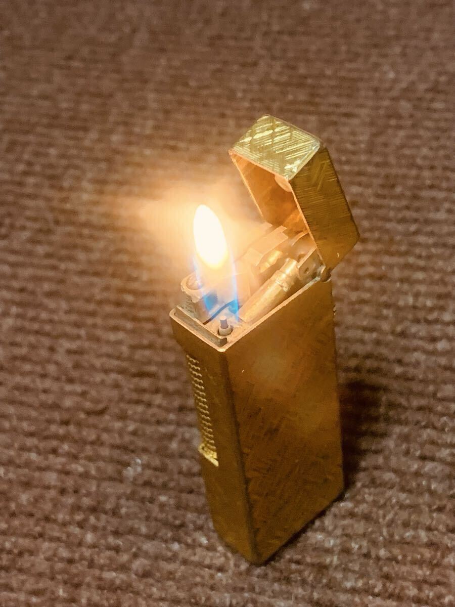 【dunhill】ダンヒルローラー式ガスライター ゴールドカラー_画像9