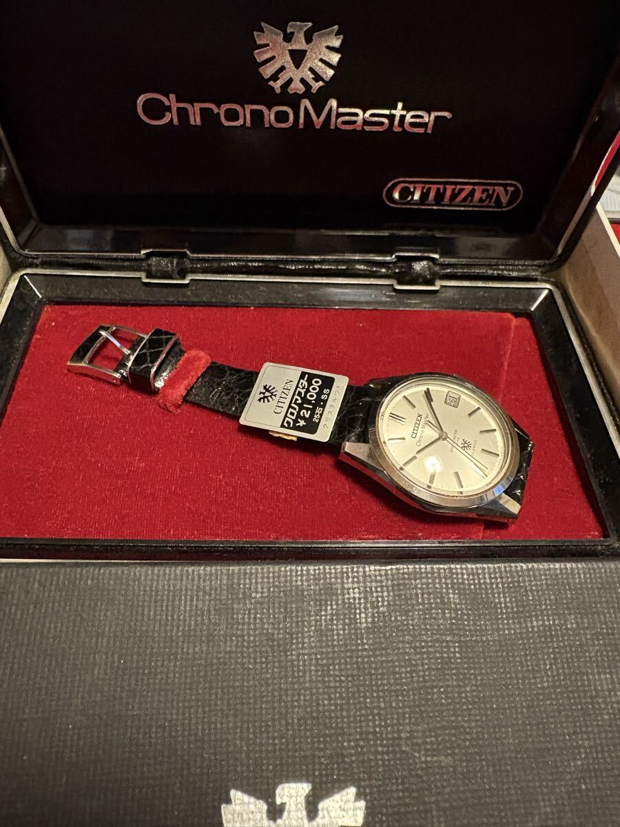 シチズン クロノマスター クロノメーター デイト 手巻き 外箱 内箱 タグ 純正ベルト 純正尾錠 付属 CITIZEN Chronomaster CHRONOMETER DATE_画像1