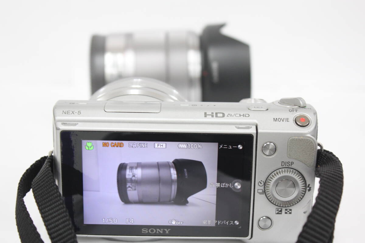 4 б/у SONY NEX-5 беззеркальный электризация проверка settled E 2.8/16 E 3.5-5.6/18-55 OSS линзы 2 шт. комплект утиль обращение 1 иен старт 