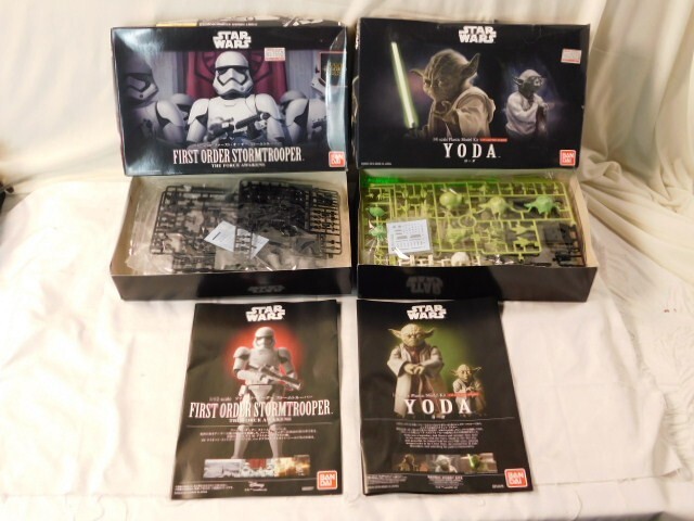A790★未使用/STAR WARS/プラモデル2点セット★ヨーダ・1/6・1/12★ファースト・オーダー ストームトルーパー・1/12★送料820円〜_画像1
