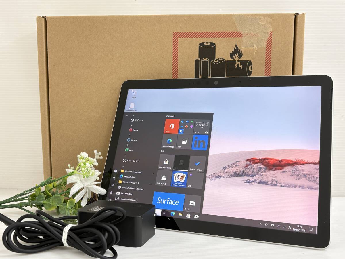【良品 バッテリー良好】Microsoft Surface GO2 model:1926『Core M3(8100Y) 1.1Ghz/RAM:8GB/SSD:128GB』Wi-Fiモデル Win10 動作品_画像1