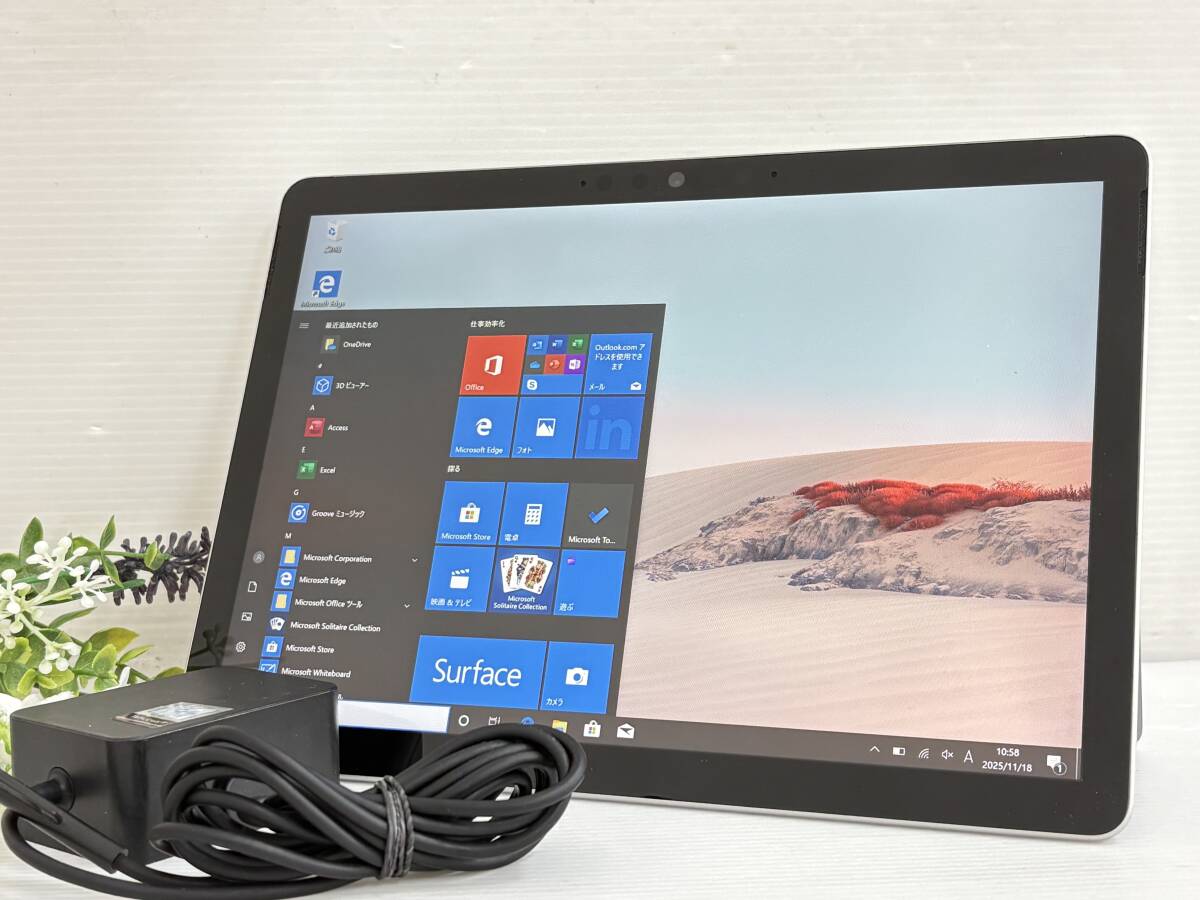 【良品 バッテリー良好】Microsoft SURFACE GO2 model:1927『Core M3(8100Y) 1.1Ghz/RAM:8GB/SSD:128GB』10.5インチ LTE Win10 動作品_画像1