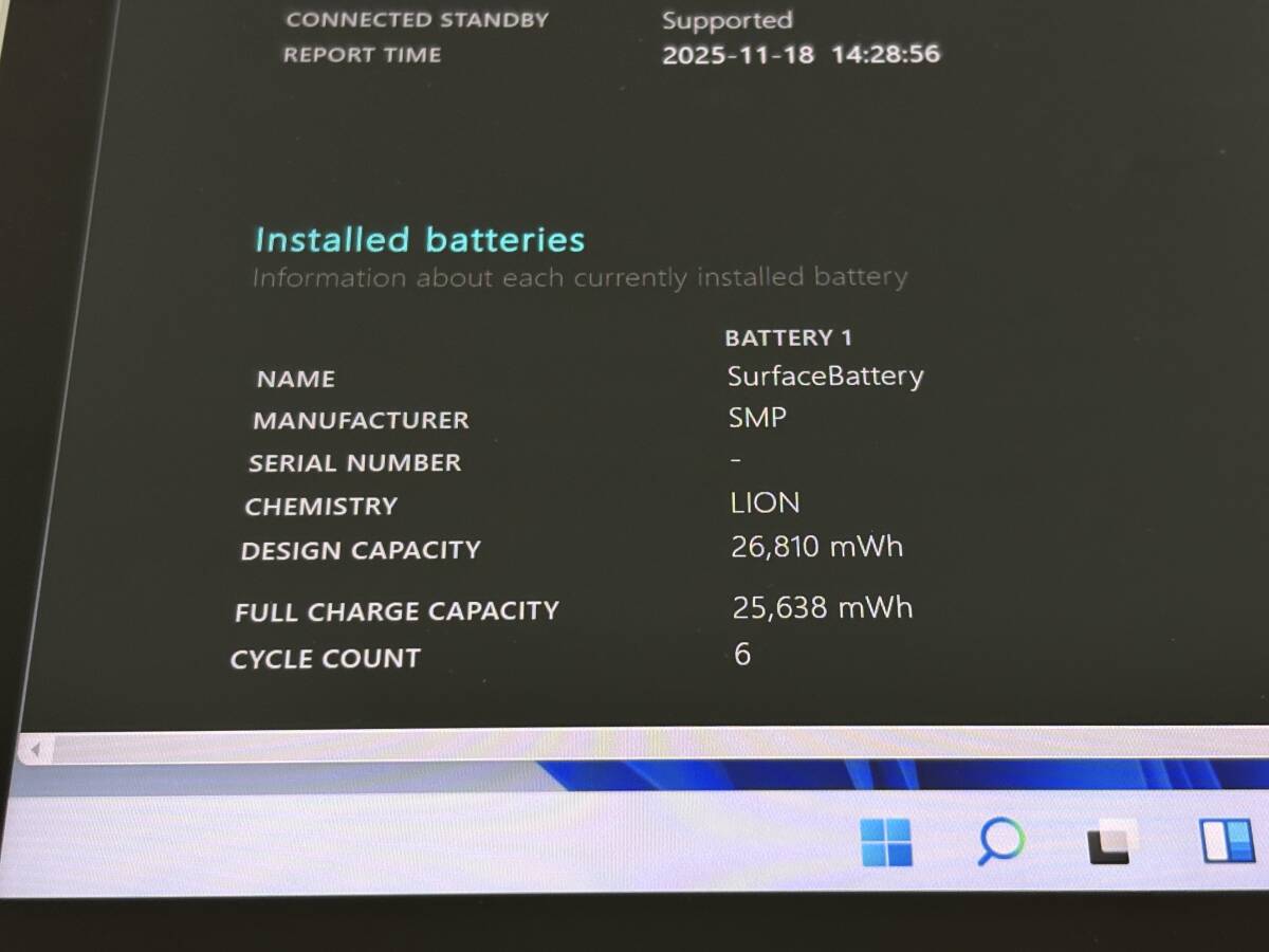 【良品 バッテリー良好】Microsoft SURFACE GO3 model:2022『Core i3(10100Y) 1.3Ghz/RAM:8GB/SSD:128GB』10.5インチ LTE Win11 動作品_画像7