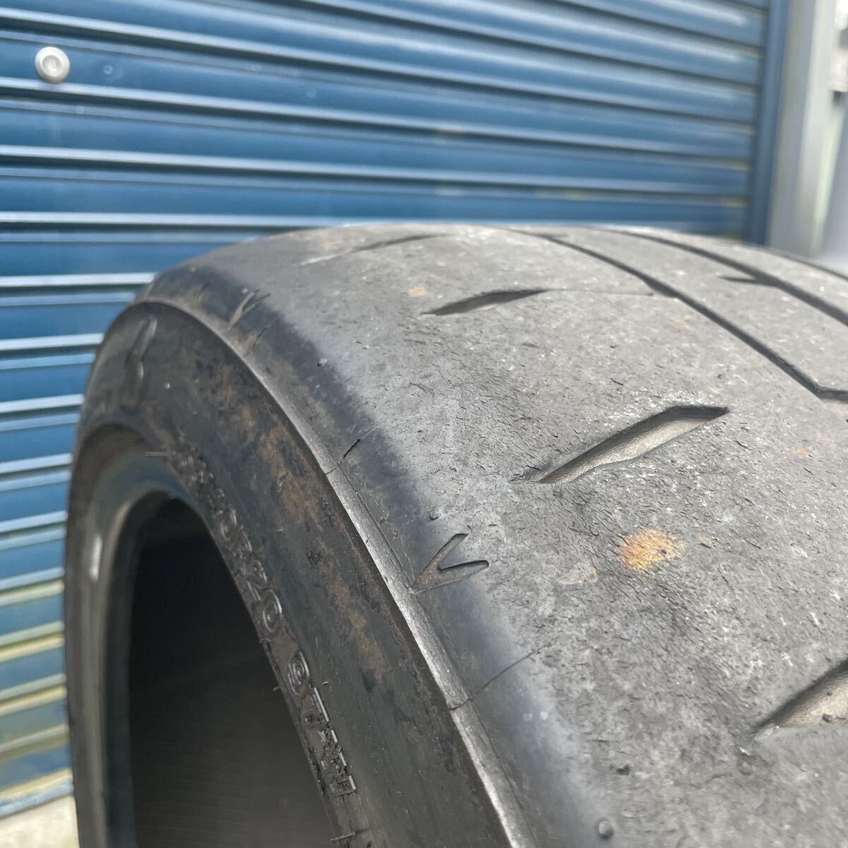  ポテンザ POTENZA RE-71RS 255/40R20 97W タイヤ 2本 溝約3mm 22年製 R35 GT-R サーキット練習 ドリフト練習用 ④_画像5