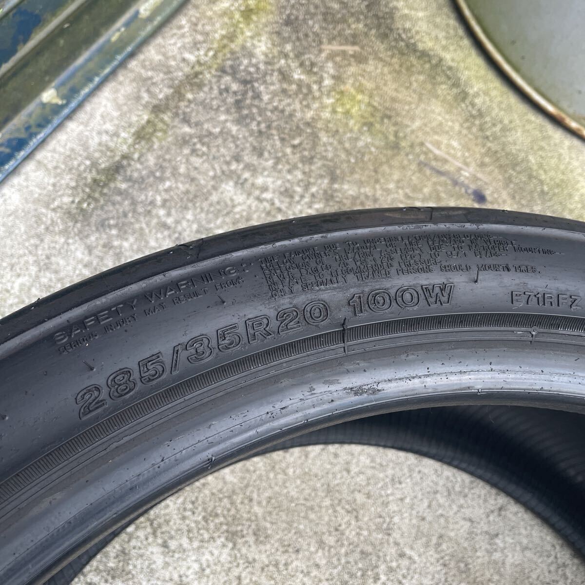  ポテンザ POTENZA RE-71RS 285/35R20 100W タイヤ 2本 溝約3mm 22年製 R35 GT-R サーキット練習 ドリフト練習用 ③_画像5