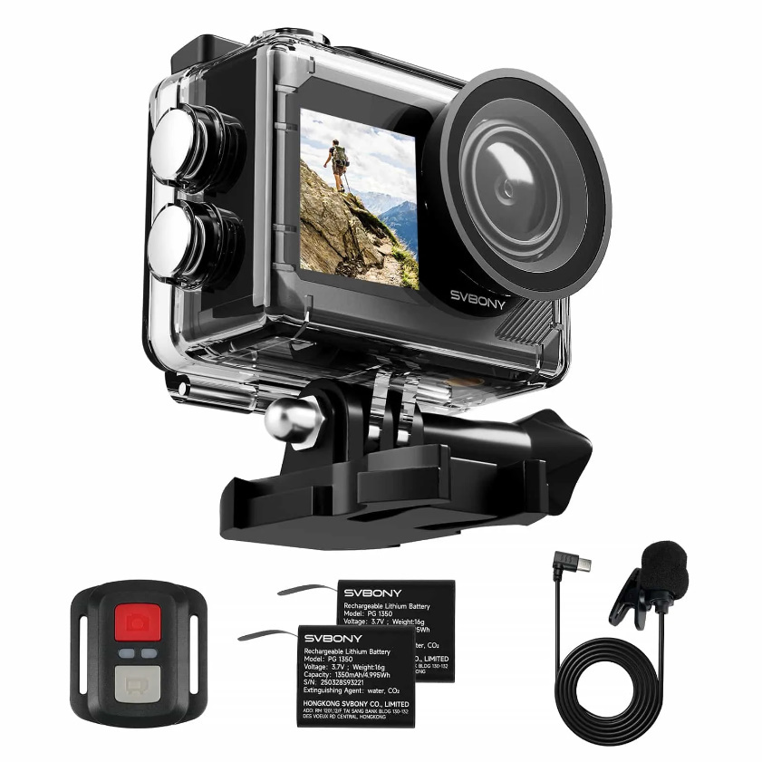 SVBONY SVGo2 4K30fps 手ブレ補正 30m 防水アクションカメラ_画像1