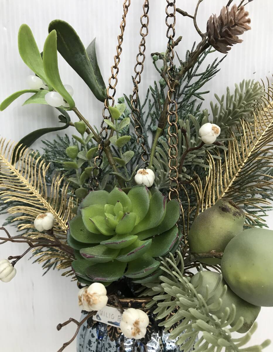 (中古品)エミリオロバ/EMILIO ROBBA　アートフラワー/壁掛け/造花　ハングカップM24　2024年クリスマスコレクション　本体のみ_画像4