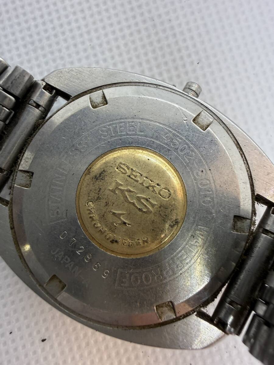 1円☆ジャンク☆【SEIKO】セイコー キングセイコー KS 4502-8010 リューズ抜け 自動巻 アンティーク ヴィンテージ 激レア【ART500】現状品_画像8