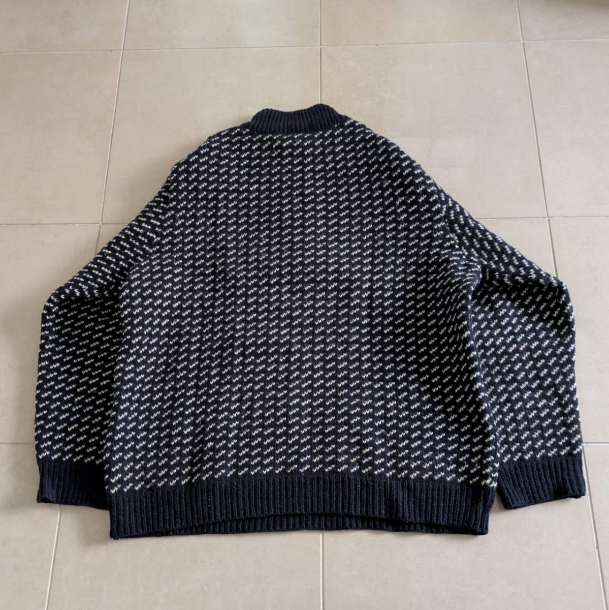 90s LLBean　エルエルビーン　バーズアイニット　ハーフジップ　ニット　XL　ノルウェー_画像5