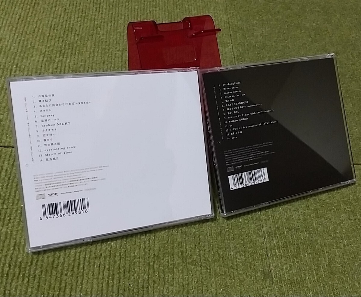 【名盤！】Aimer エメ best selection noir blanc ベストCDアルバム 白 黒 蝶々結び 君を待つ 茜さす us 眠りの森 ポラリス 2枚セット _画像3