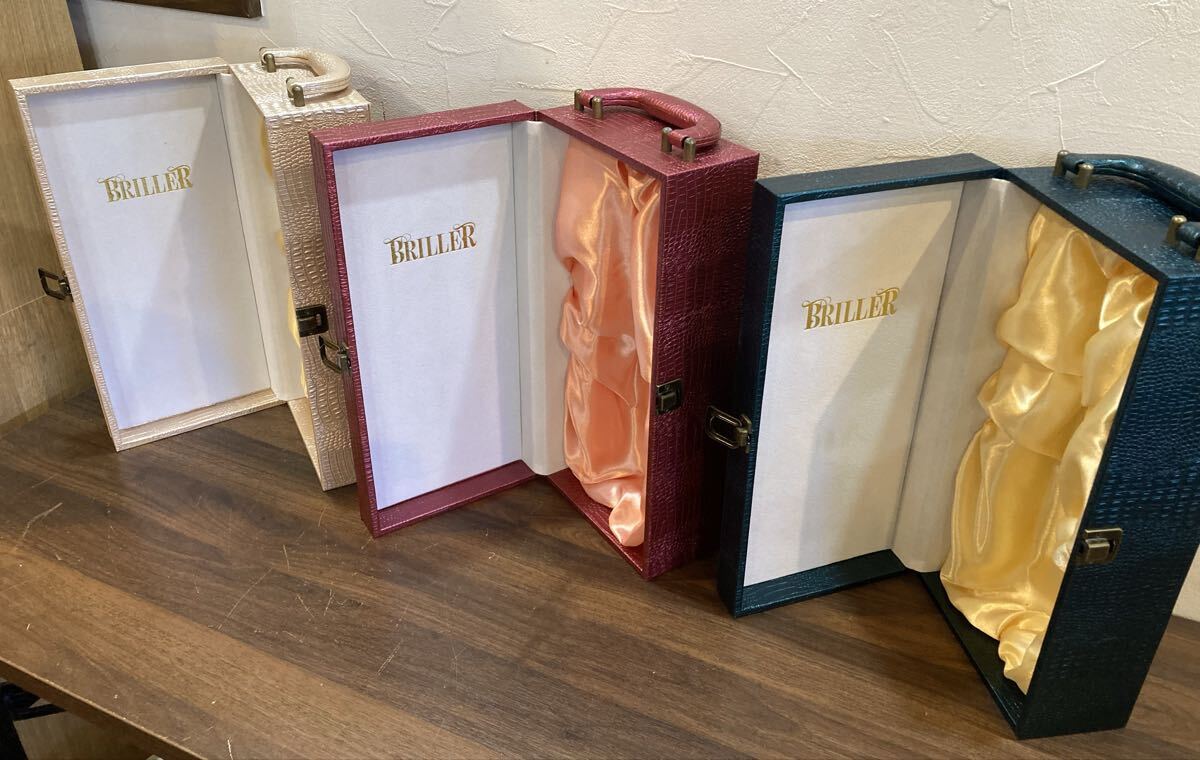 11【14360】ブリエ ブリュットBRILLER CHAMPAGNE シャンパン 空瓶 ケース付き3本セット 空き箱_画像6