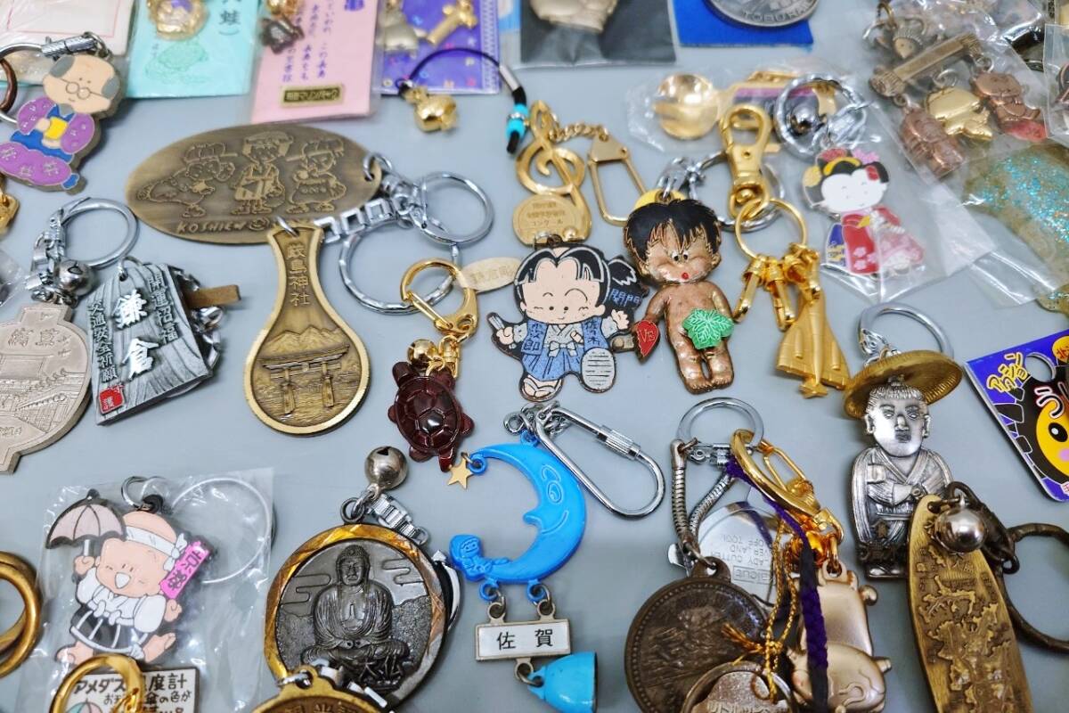 ご当地 キーホルダー 大量 まとめて セット 総重量約2.6kg 観光地 キャラクター コレクション 雑貨 ストラップ お土産 お守り_画像6