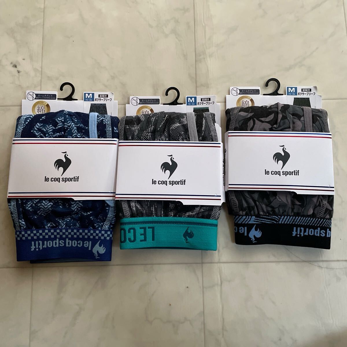 新品　le coq sportif ボクサーブリーフ　3枚　セット　サイズ　Ｍ　ボクサーパンツ ルコック_画像1