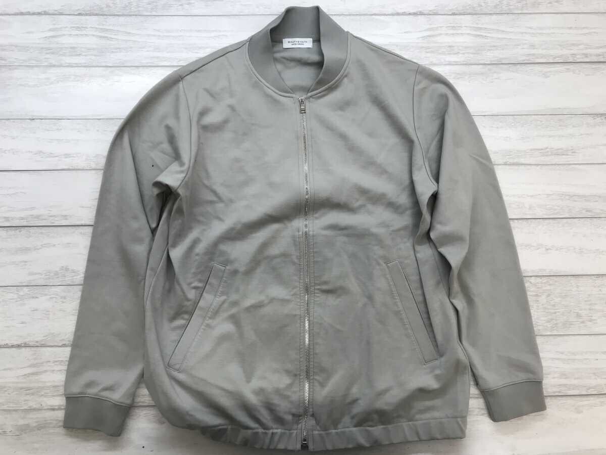 ユナイテッドアローズ BEAUTY&YOUTH UNITED ARROWS セレショ系 アーバンストリート ジップアップ ブルゾン ジャケット メンズ S グレー_画像1