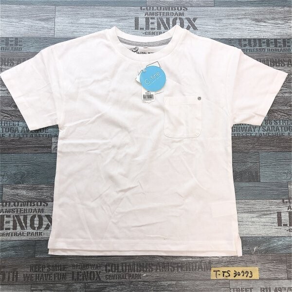 訳あり新品タグ付き!GLOBAL WORK グローバルワーク キッズ 胸ポケット 半袖Tシャツ 大きいサイズ XL(120-130) 白_画像1